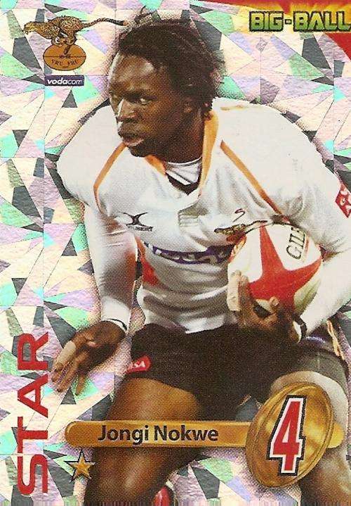 JONGI NOKWE - 2010 BIG BALL RUGBY COLLECTION -  FOIL `STAR PLAYER` TRADING CARD CH18