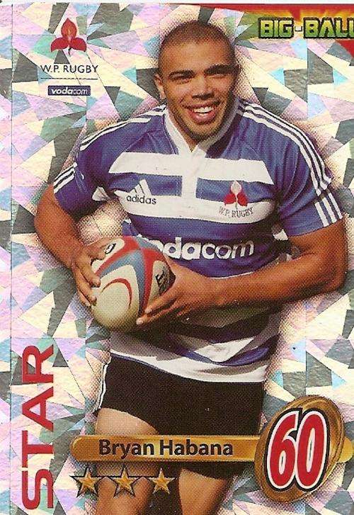 BRYAN HABANA - 2010 BIG BALL RUGBY COLLECTION - FOIL  `STAR PLAYER` TRADING CARD WP05