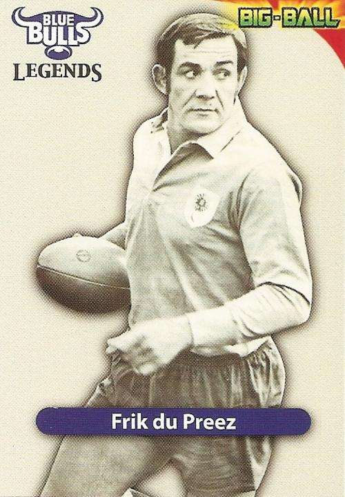 2010 BIG BALL RUGBY COLLECTION - FRIK DU PREEZ - LEGENDS (BB42)