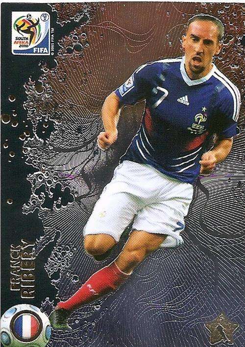 FRANCK RIBERY - FIFA WORLD CUP 2010 ADRENALYN PREMIUM - RARE "METTALIZED" TRADING CARD