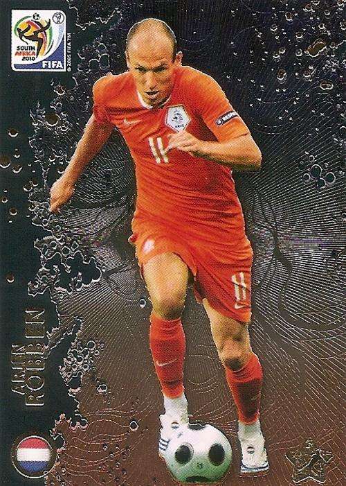 ARJEN ROBBEN - FIFA WORLD CUP 2010 ADRENALYN PREMIUM - RARE "METTALIZED" TRADING CARD