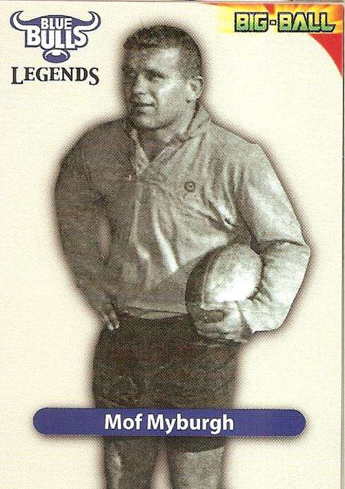 2010 BIG BALL RUGBY COLLECTION - MOF MYBURGH LEGEND CARD (BB43)