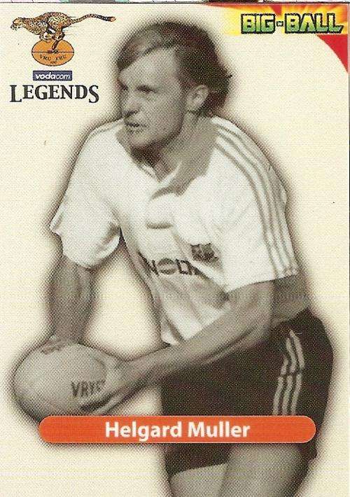 2010 BIG BALL RUGBY COLLECTION - HELGARD MULLER `LEGEND` TRADING CARD CH42