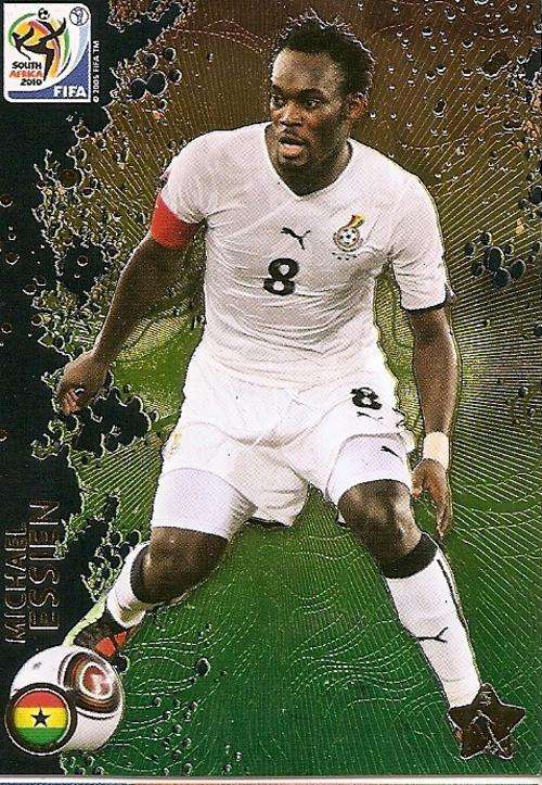 MICHAEL ESSIEN - FIFA WORLD CUP 2010 ADRENALYN PREMIUM - RARE "METTALIZED" TRADING CARD