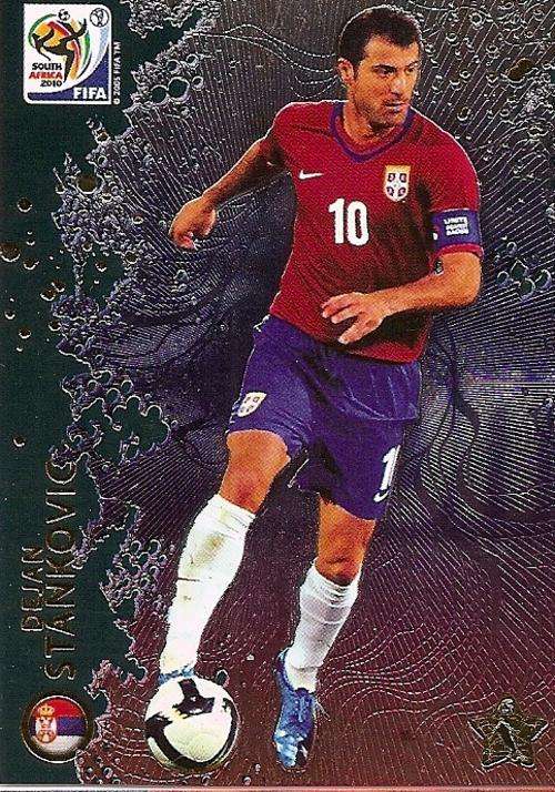 DEJAN STANKOVIC - FIFA WORLD CUP 2010 ADRENALYN PREMIUM - RARE "METTALIZED" TRADING CARD