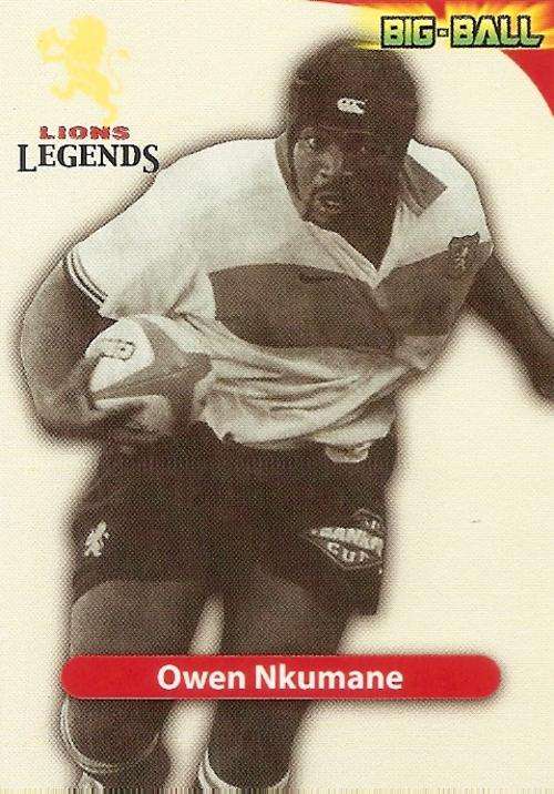 2010 BIG BALL RUGBY COLLECTION - OWEN NKUMANE `LEGEND` TRADING CARD GL45