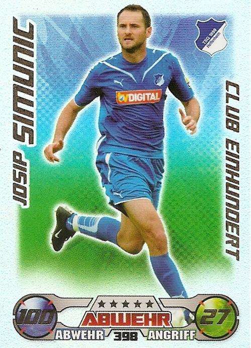MATCH ATTAX 2009/10 "BUNDERLIGA" - JOSIP SIMUNIC CLUB 100 CARD
