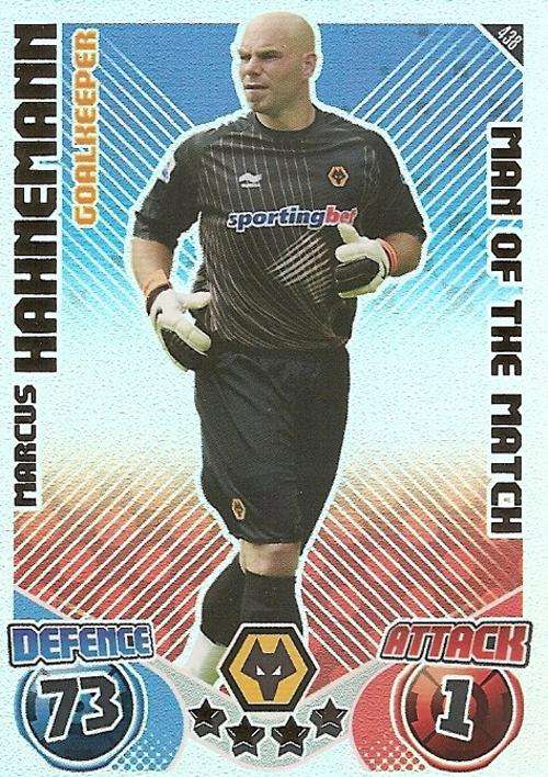 MATCH ATTAX 2010/11 - MARCUS HAHNEMANN M/MATCH CARD