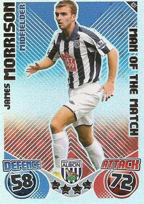 MATCH ATTAX 2010/11 - JAMES MORRISON M/MATCH CARD