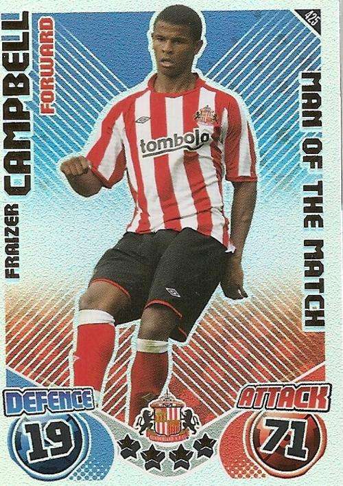 MATCH ATTAX 2010/11 - FRAZIER CAMPBELL M/MATCH CARD