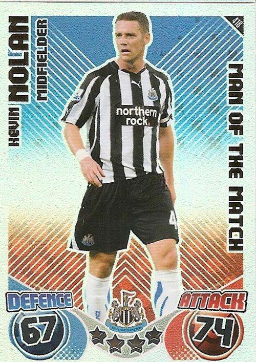 MATCH ATTAX 2010/11 - KEVIN NOLAN M/MATCH CARD