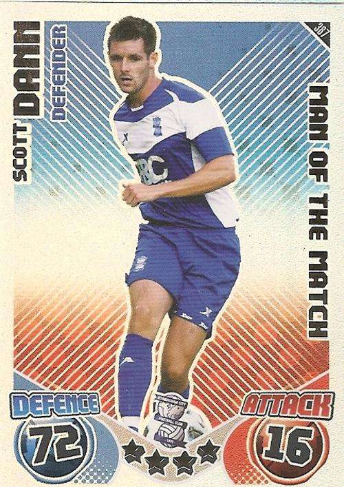 MATCH ATTAX 2010/11 - SCOTT DANN M/MATCH CARD