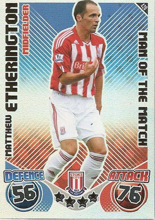MATCH ATTAX 2010/11 - MATHEW ETHERINGTON M/MATCH CARD