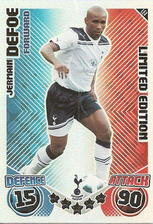 MATCH ATTAX 2010/11 - JERMAINE DEFOE LIMITED EDITION CARD
