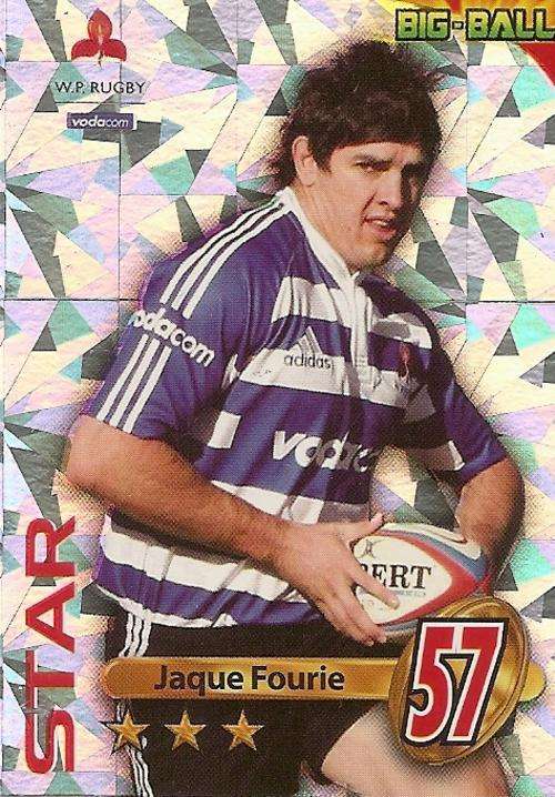 2010 BIG BALL RUGBY COLLECTION - JAQUE FOURIE STAR PLAYER (P18