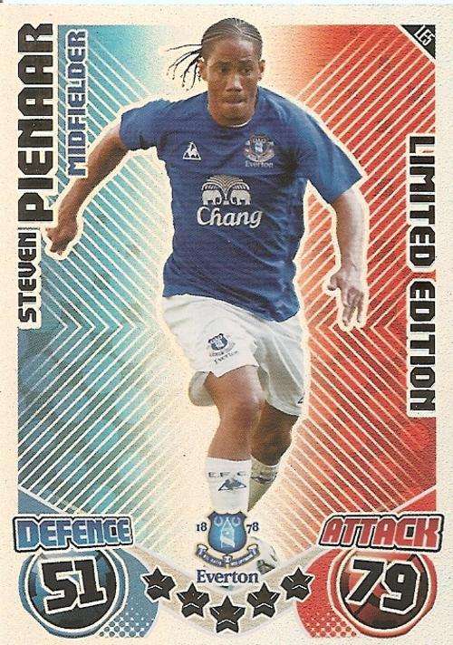 STEVEN PIENAAR - TOPPS MATCH ATTAX  EPL 2010/11 - FOIL "LIMITED EDITION" TRADING CARD
