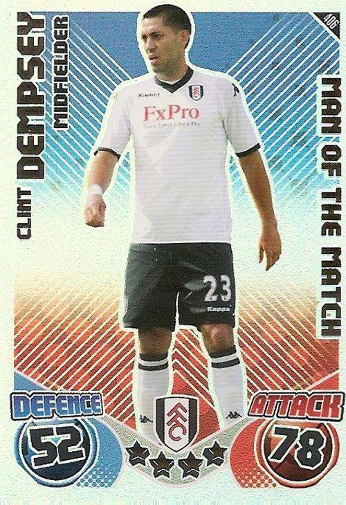 MATCH ATTAX 2010/11 - CLINT DEMPSEY M/MATCH CARD