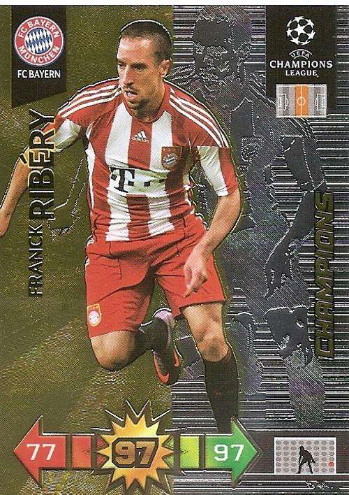 FRANCK RIBERY - CHAMPIONS LEAGUE 2010/2011 - GOLD "CHAMPION" TRADING  CARD