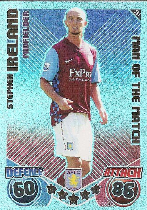 MATCH ATTAX 2010/11 - STEPHEN IRELAND M/MATCH CARD
