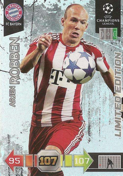 ARJEN ROBBEN - PANINI CHAMPIONS LEAGUE 2010/11 -  `LIMITED EDITION` TRADING CARD