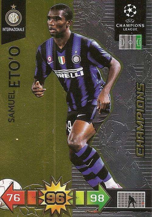 SAMUEL ETO'O - CHAMPIONS LEAGUE 2010/2011 - GOLD "CHAMPION" TRADING CARD