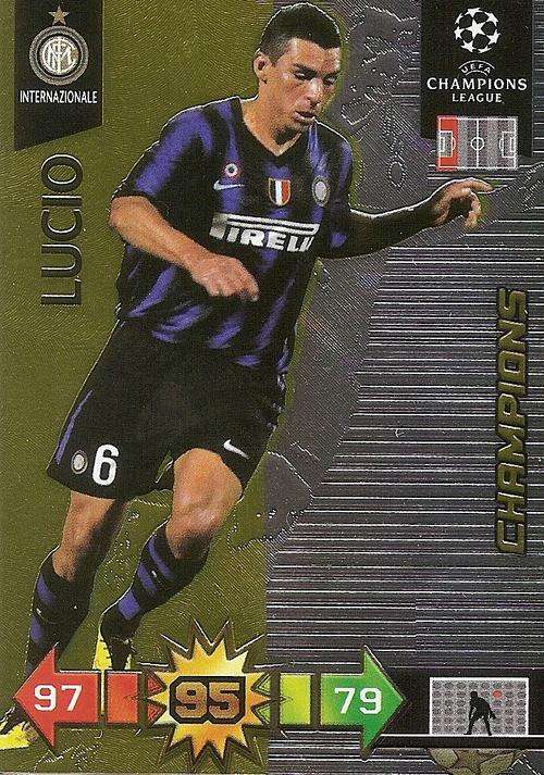 LUCIO - CHAMPIONS LEAGUE 2010/2011 - GOLD "CHAMPION" TRADING CARD
