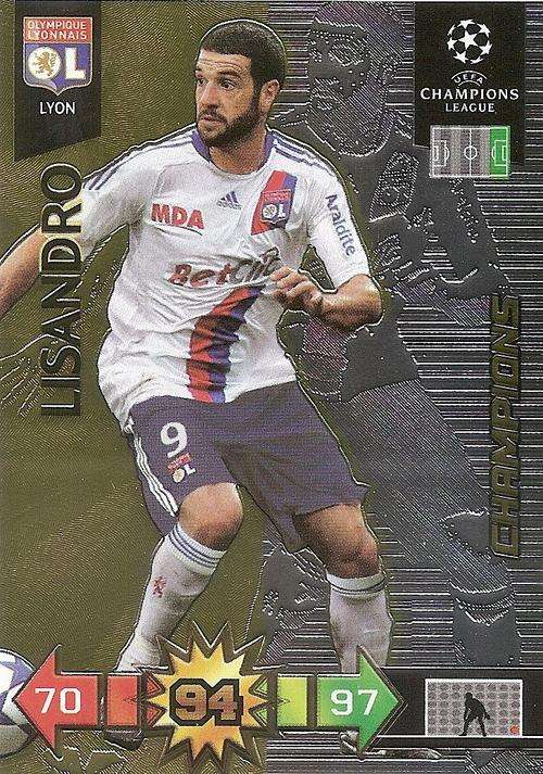 LISANDRO - CHAMPIONS LEAGUE 2010/2011 - GOLD "CHAMPION" TRADING CARD