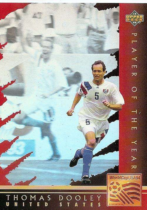 WORLD CUP 1994 USA - THOMAS DOOLEY "PLAYER OF THE YEAR" WC2 PLATINUM CARD - Eng/Germ, Fre/Dutch