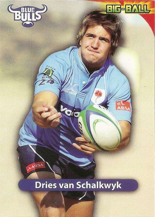 BIG BALL 2010 RUGBY COLLECTION - DRIES VAN SCHALKWYK BASE CARD BB11