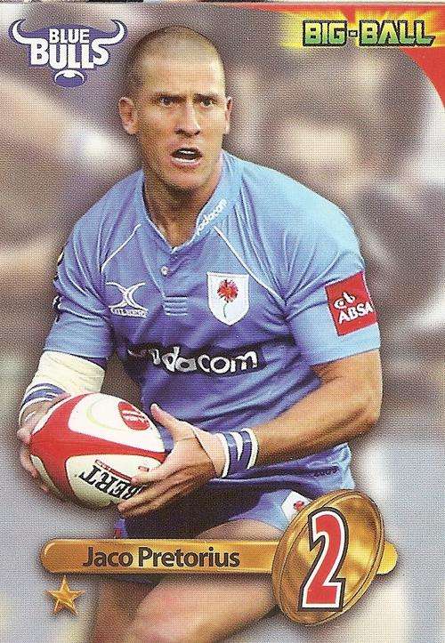 JACO PRETORIUS - BIG BALL 2010 RUGBY COLLECTION -  BASE TRADING CARD BB22