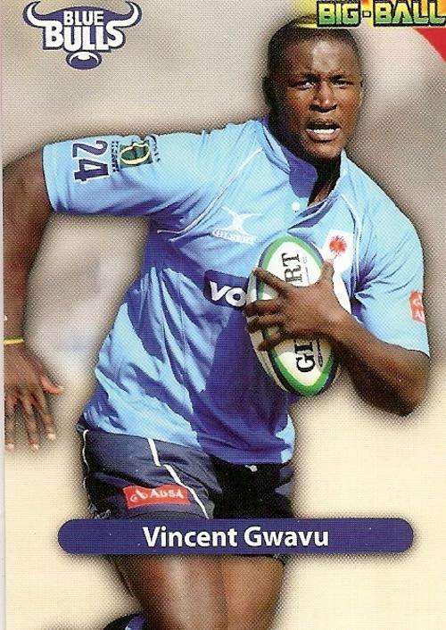 BIG BALL 2010 RUGBY COLLECTION - VINCENT GWAVU BASE CARD BB34