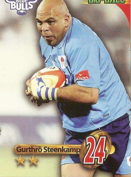BIG BALL 2010 RUGBY COLLECTION - GURTHO STEENKAMP BASE CARD BB20