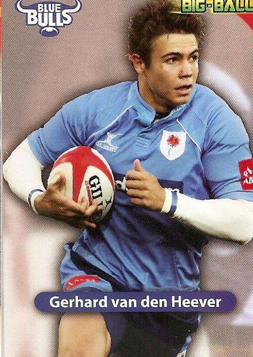 BIG BALL 2010 RUGBY COLLECTION - GERHARD VAN DEN HEEVER BASE CARD BB18