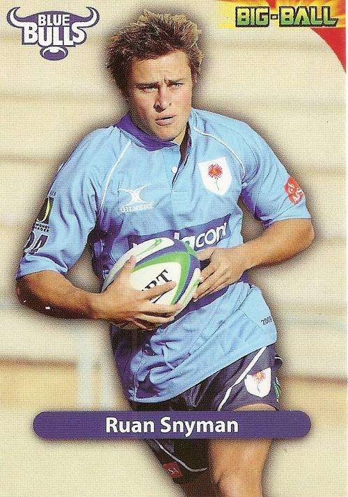 BIG BALL 2010 RUGBY COLLECTION - RUAN SNYMAN BASE CARD BB30
