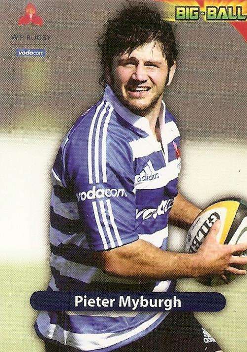 BIG BALL 2010 RUGBY COLLECTION - PIETER MYBURGH BASE CARD WP31