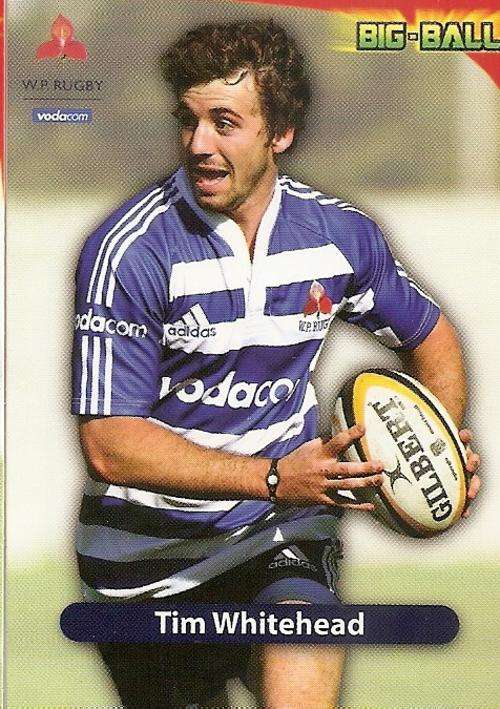 BIG BALL 2010 RUGBY COLLECTION - TIM WHITEHEAD BASE CARD WP37