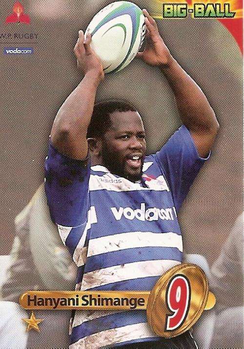 BIG BALL 2010 RUGBY COLLECTION - HANYANI SHIMANGE BASE CARD WP17