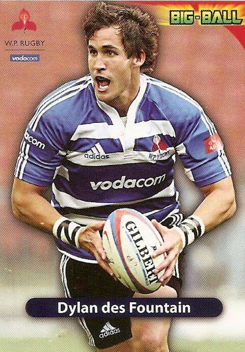 BIG BALL 2010 RUGBY COLLECTION - DYLAN DES FOUNTAIN BASE CARD WP12