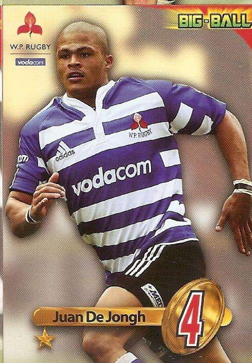 BIG BALL 2010 RUGBY COLLECTION - JUAN DE JONGH BASE CARD WP24