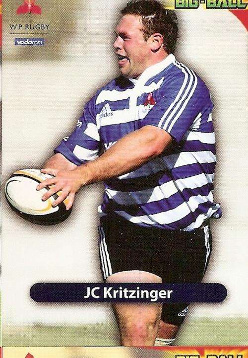 BIG BALL 2010 RUGBY COLLECTION - JC KRITZENGER BASE CARD WP19