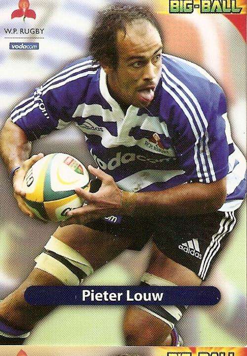 BIG BALL 2010 RUGBY COLLECTION - PIETER LOUW BASE CARD WP30