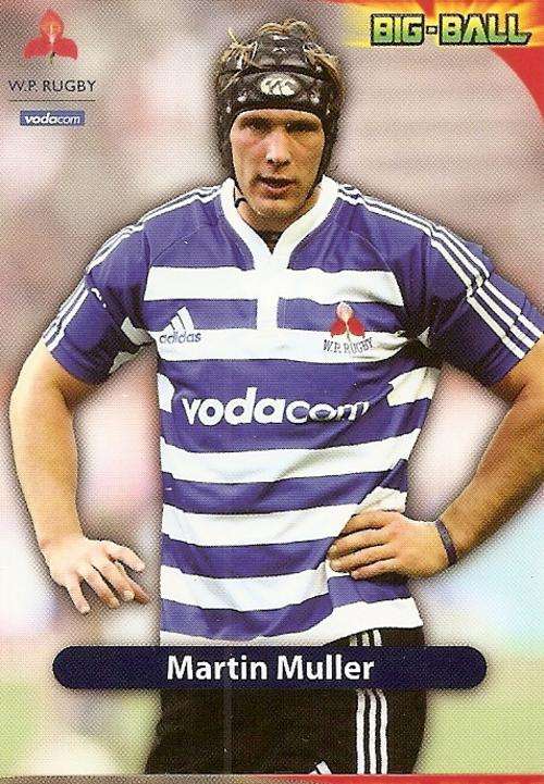 BIG BALL 2010 RUGBY COLLECTION - MARTIN MULLER BASE CARD WP26