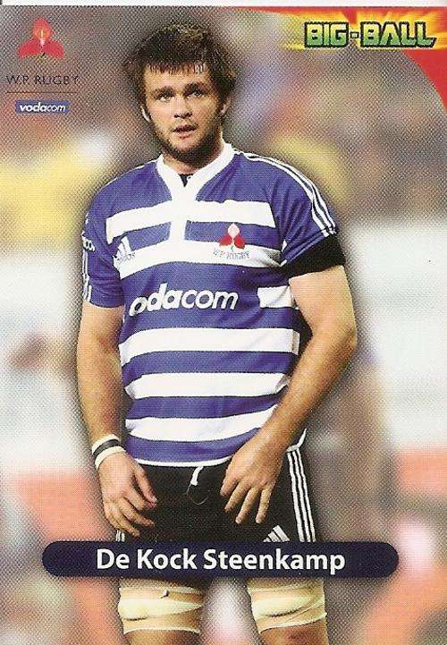 BIG BALL 2010 RUGBY COLLECTION - DE KOK STEENKAMP BASE CARD WP08