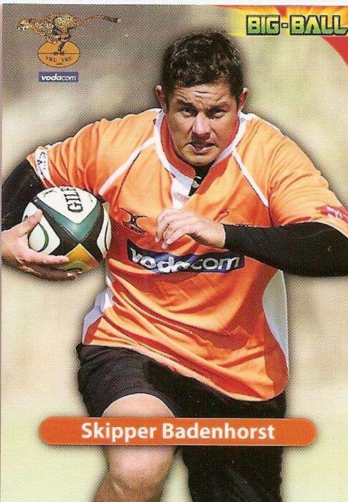 BIG BALL 2010 RUGBY COLLECTION - SKIPPER BADENHORST BASE CARD CH32