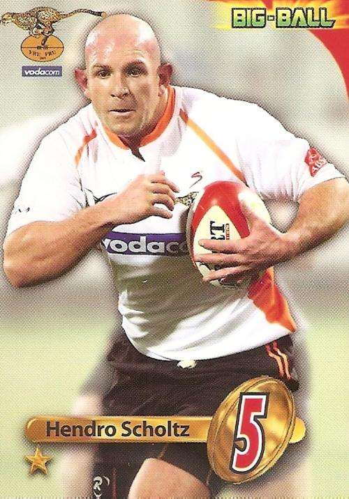 BIG BALL 2010 RUGBY COLLECTION - HENDRO SCHOLTZ BASE CARD CH13