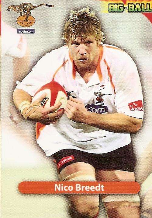 NICO BREEDT - BIG BALL 2010 RUGBY COLLECTION -  BASE TRADING CARD CH25