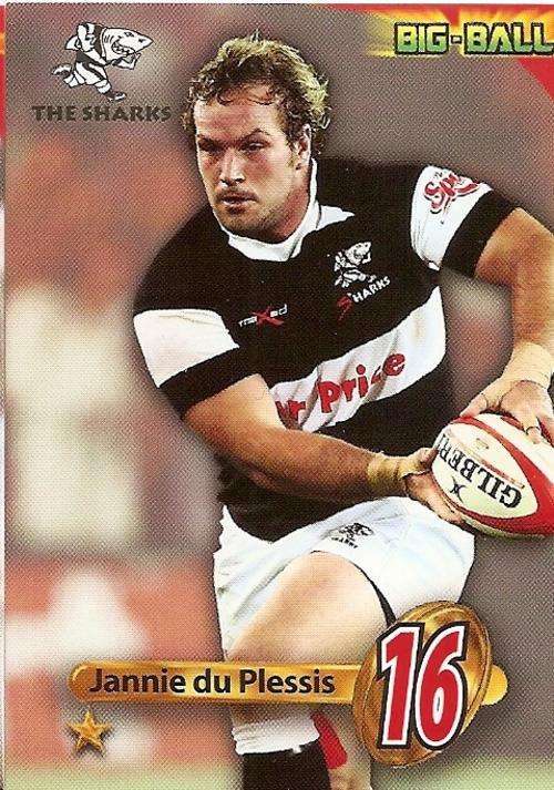 BIG BALL 2010 RUGBY COLLECTION - JANNIE DU PLESSIS BASE CARD TS09