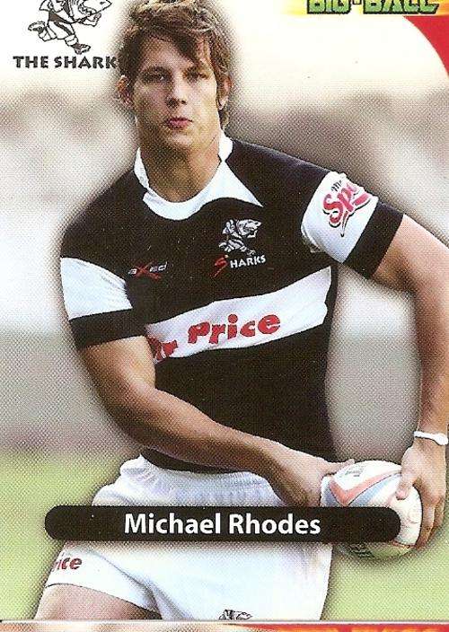 BIG BALL 2010 RUGBY COLLECTION - MICHAEL RHODES BASE CARD TS18