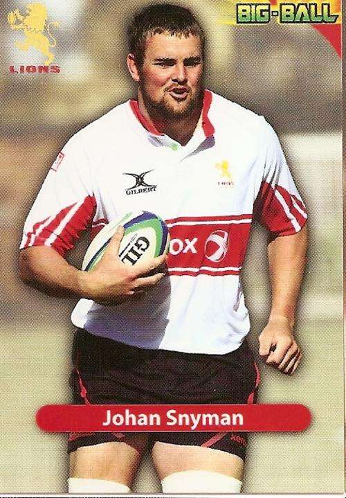 BIG BALL 2010 RUGBY COLLECTION - JOHAN SNYMAN BASE CARD GL23