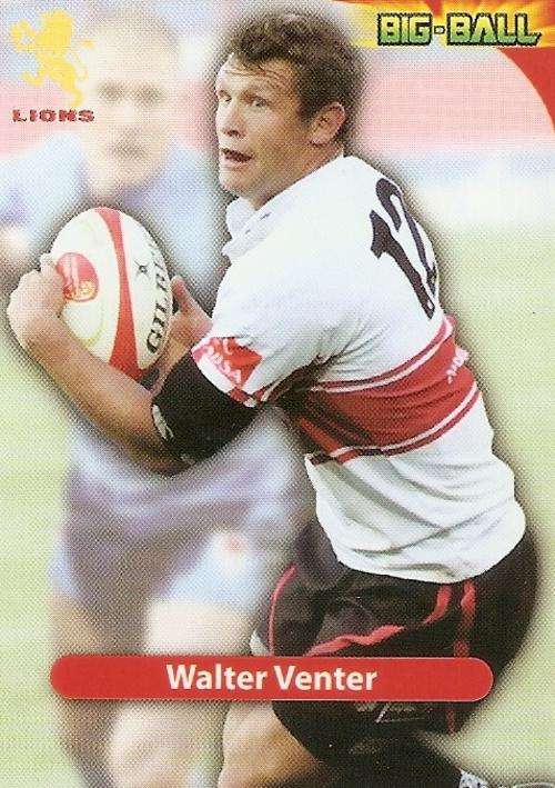 BIG BALL 2010 RUGBY COLLECTION - WALTER VENTER BASE CARD GL34
